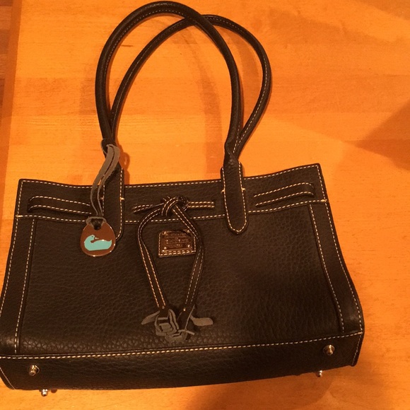 NWOT Dooney & Bourke Black Leather Mini Tote Bag - Picture 2 of 4